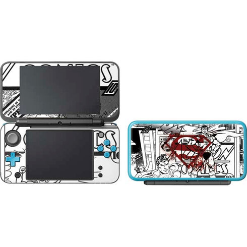 DC Comics Superman Comic Pattern Logo in Red Nintendo 2DS XL (2017) Skin